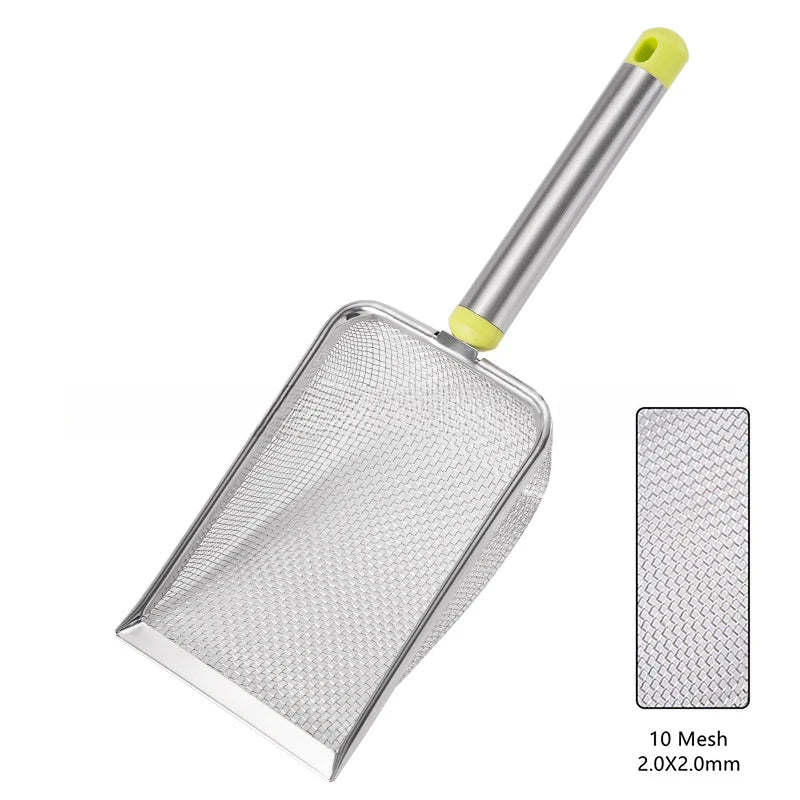 Fine Mesh Non-Stick Litter Scoop - Stainless Steel Sifter