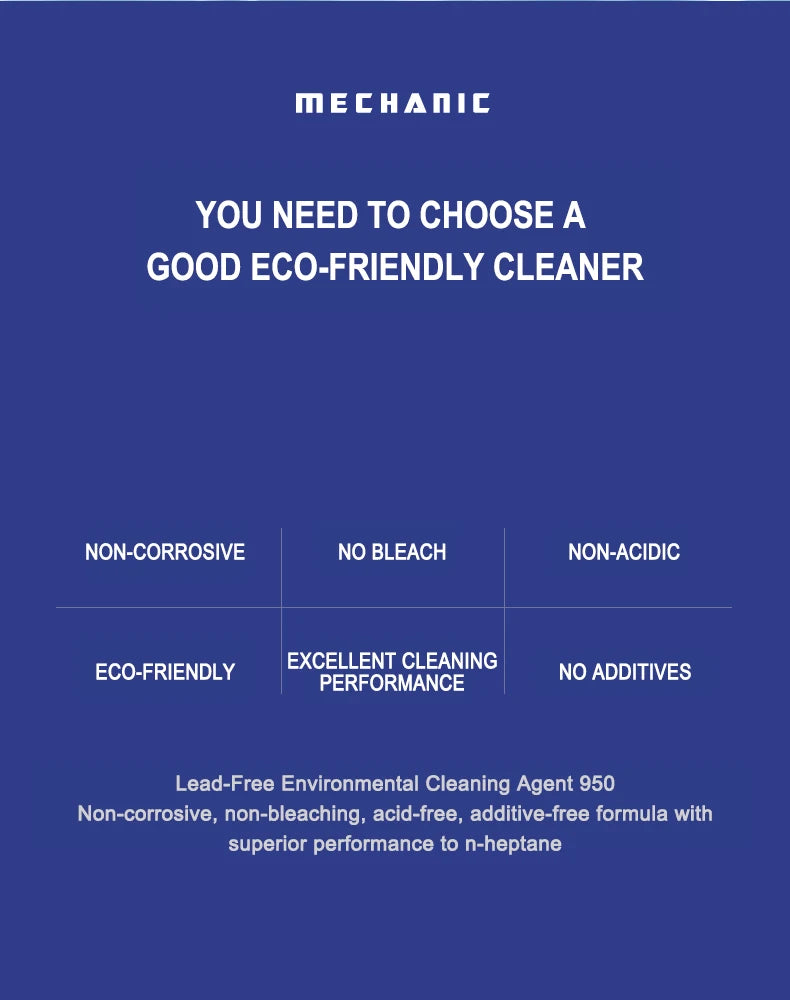 MECHANIC 950 750g Soldering Flux Clean Liquid ,Phone PCB Board Repair Degreasing Oil Cleaning Agent Soldering Stain Remover