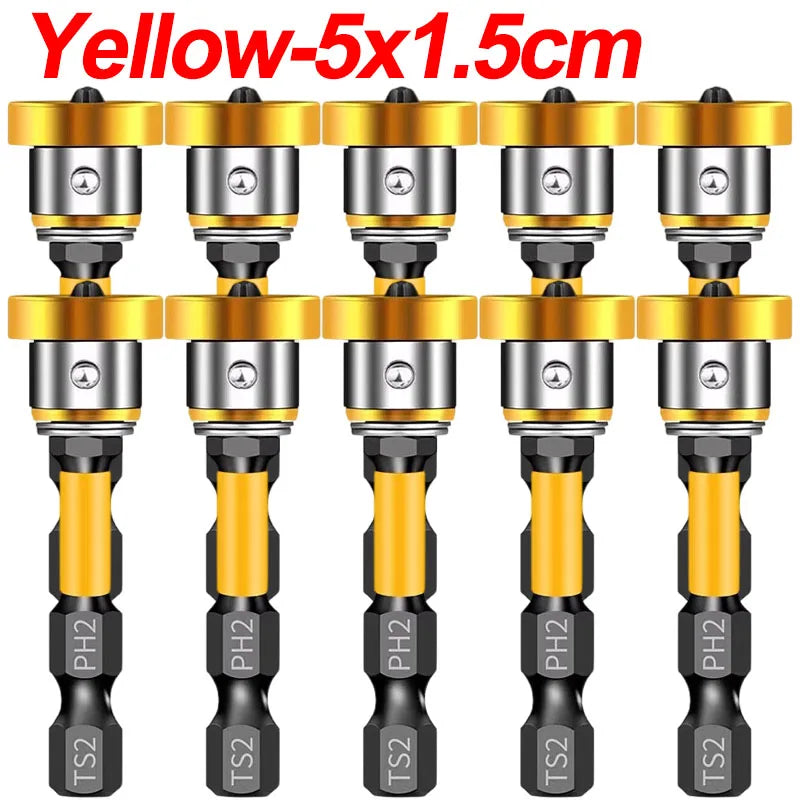 Magnetic Locating Screwdriver Bit S2 Steel PH2 Magnetic Tips Hex Shank Locating Batch Head Plasterboard Position Screwdriver Bit
