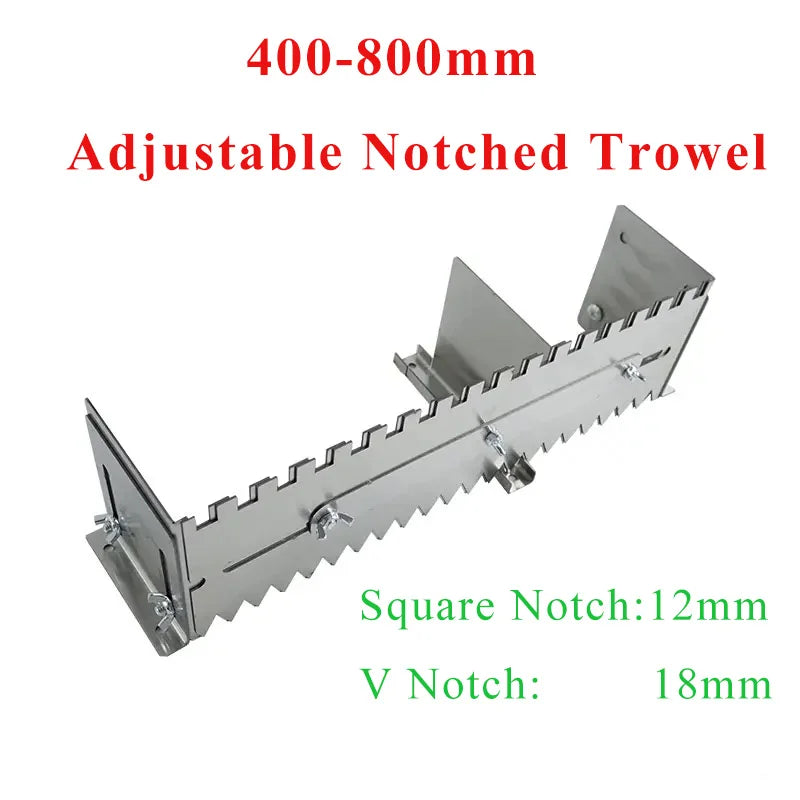 Adjustable V-Notch & Square Notch Adhesive Trowel 400-800mm
