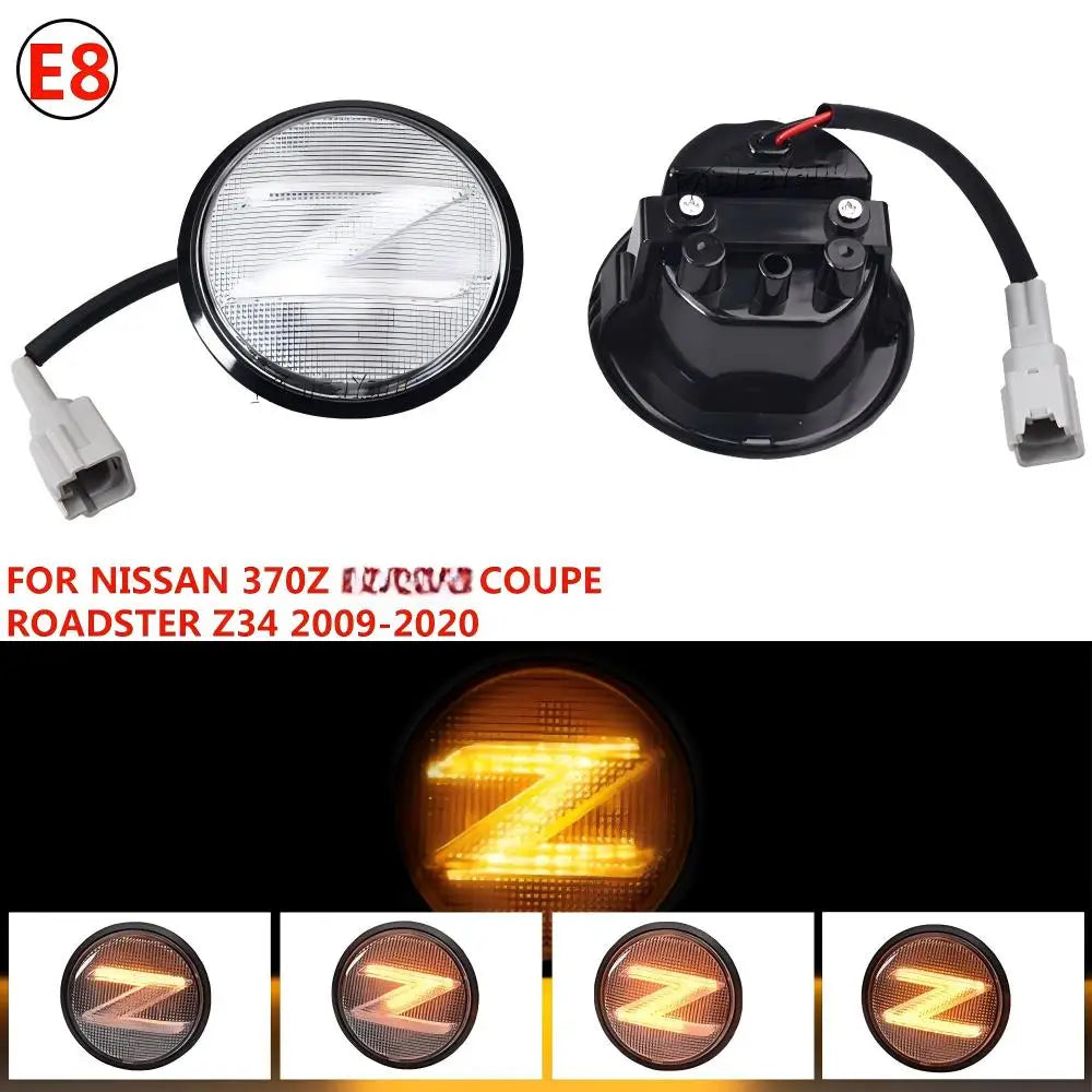 2X Led Dynamic Side Marker Light Signal Sequential Blinker For Nissan 370Z 350Z Coupe Z34 Z33 2003-2020 Accessories