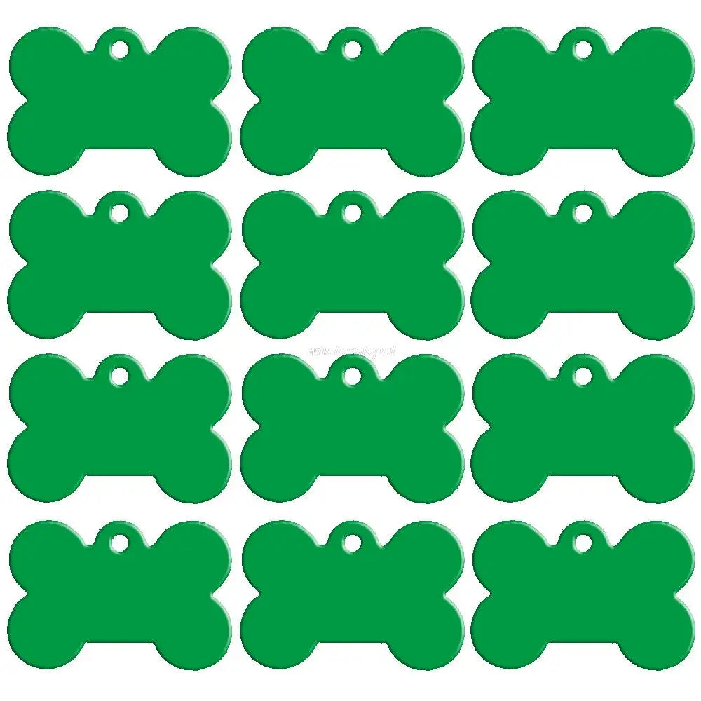 20-Pack Bone-Shaped Pet ID Tags - Double-Sided Engraving