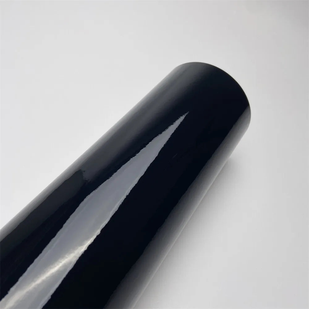 Black Vinyl Wrap Bright Shiny Auto Body Stickers Self-adhesive Gloss Car Wrapping Vinyl Air Release Glossy Black Car Foil Film