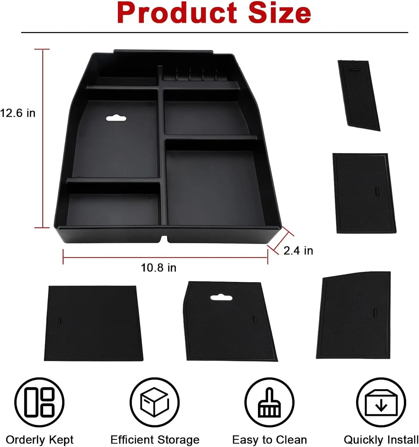 Center Console Organizer Storage Tray for Ford F-150 / Raptor 2015–2020