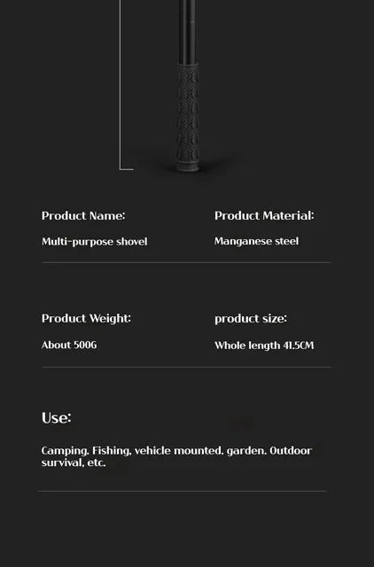 1pc Outdoor Small Foldable Camping Shovel, Multifunctional Hiking Entrenching Tool Portable Shovel