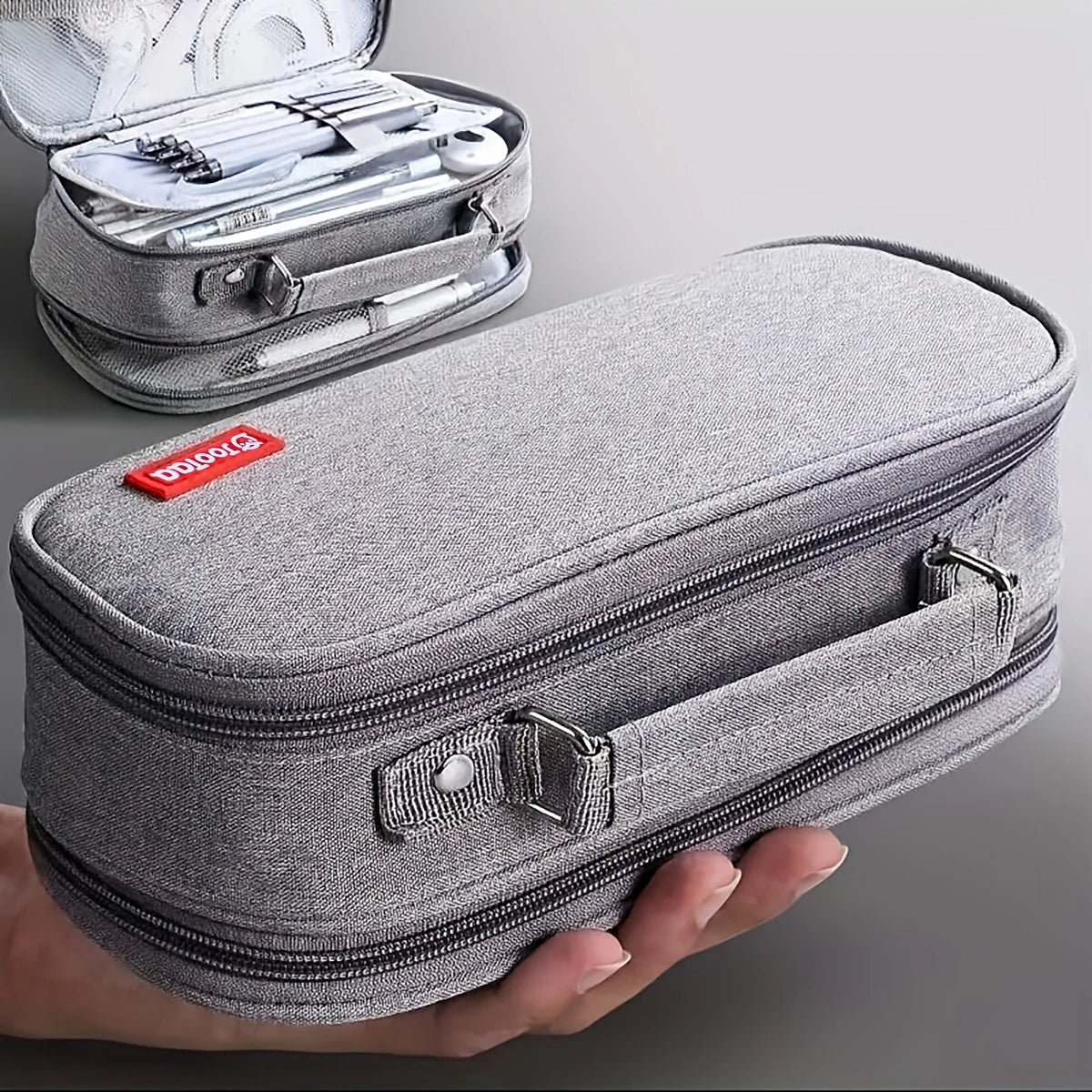 Portable Large Capacity Pencil Case Upper Pen Box Multifunctional Stationery Bag Boy Back to School Office Supplies Stationery