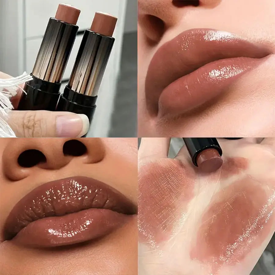 Lipstick Red Brown Lipstick Waterproof Moisturizing Mirror Lip Gloss Natural Long-Lasting Makeup Valentine's Day Gift
