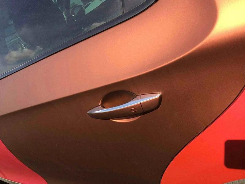 Premium Matte Metallic Copper Brown Vinyl Wrap Roll Self Adhesive Decal Sticker Car Wrapping Foil Air Release