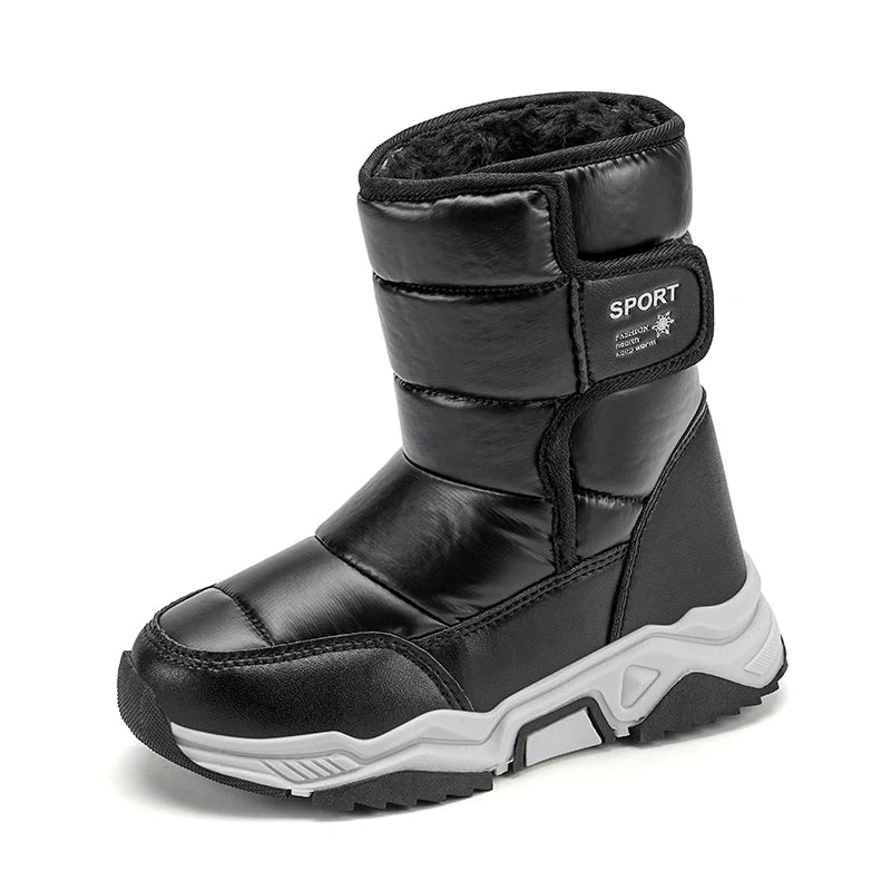 Kids High-Top Snow Boots - Plush Lined Winter Ankle Boots - photo 9