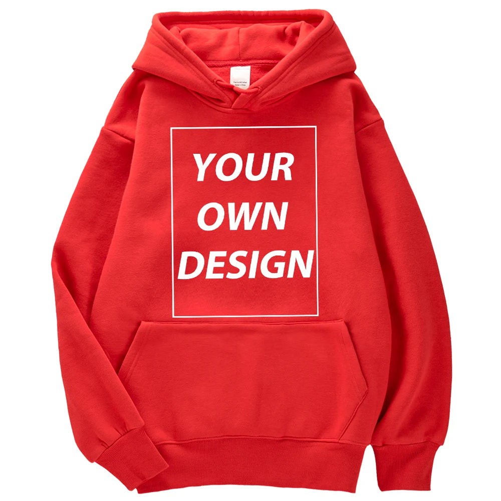 Custom Print Pullover Hoodie, Personalized Sweatshirt