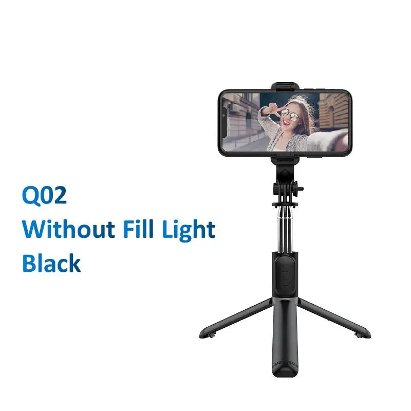 Portable Tripod Phone Selfie Stick – LED Fill Light, Bluetooth Remote & Extendable Stand for TikTok & Live