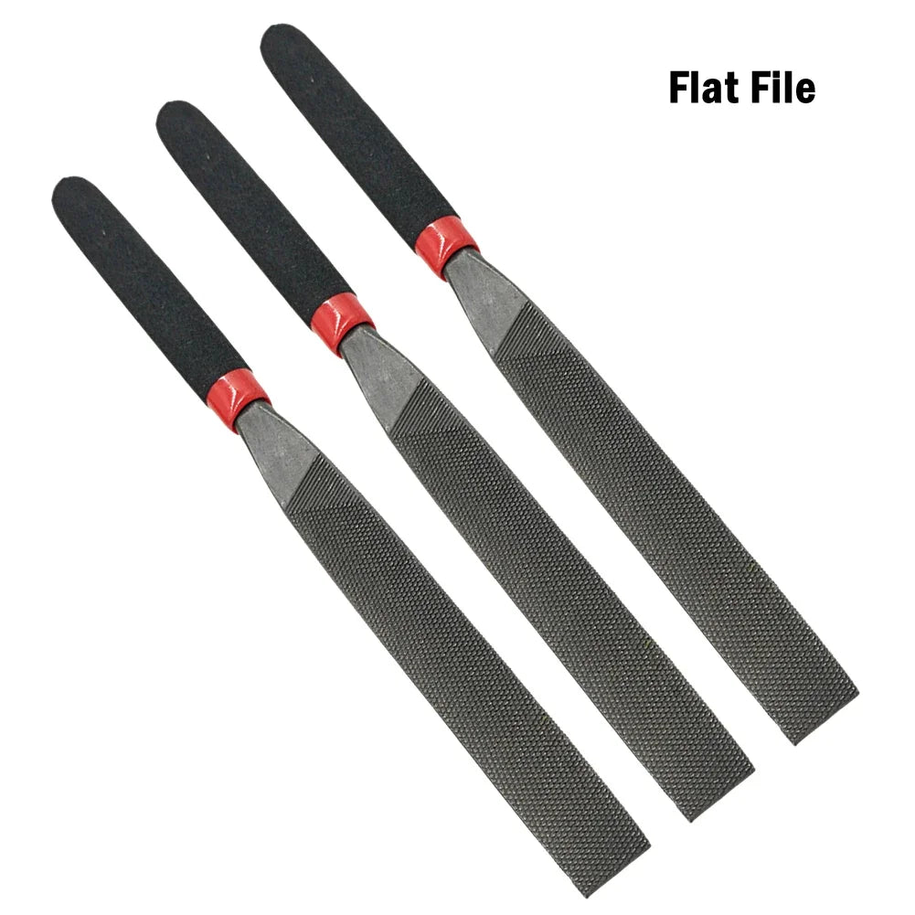 Small Steel Needle Files Set – Flat, Round & Half-Round Files for Metal, Glass, Stone & Woodworking