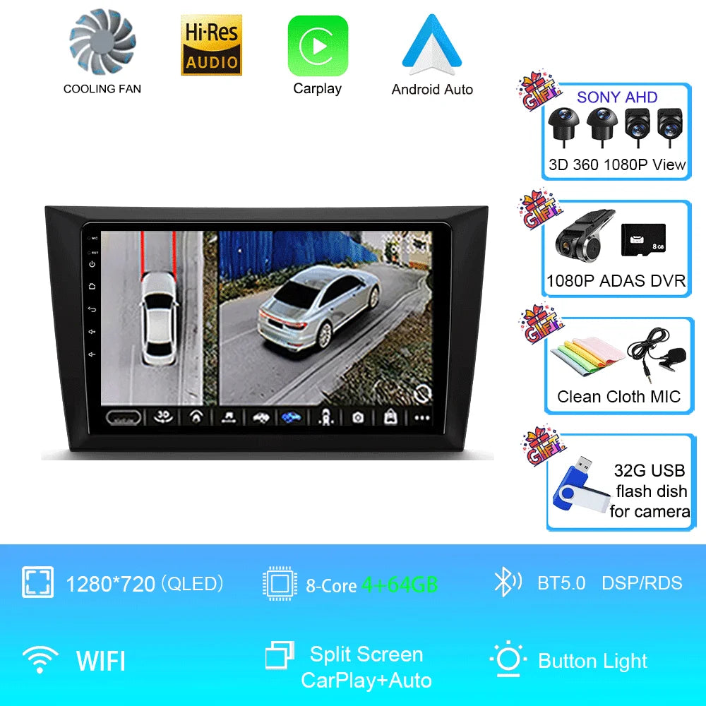 Car Stereo with Apple CarPlay & Android Auto, Compatible with VW Golf 6 MK6 & GTI