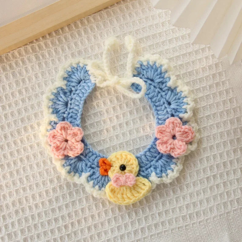 Hand-Knitted Pet Scarf Collar - Cute Knit Bib for Cats and Small Dogs - photo 8
