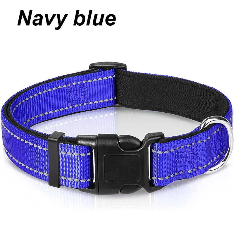 Soft Neoprene Padded Reflective Collar - Large Dogs