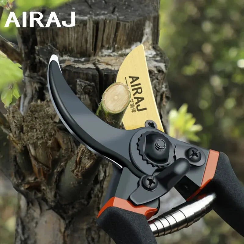 AIRAJ Sharp Garden Pruning Scissors - Multi-Use Trimming Shears