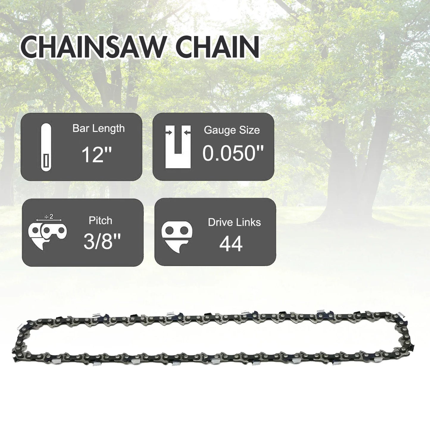 12" Gasoline Chainsaw — 25.4cc Lightweight Portable Saw for Tree & Branch Cutting