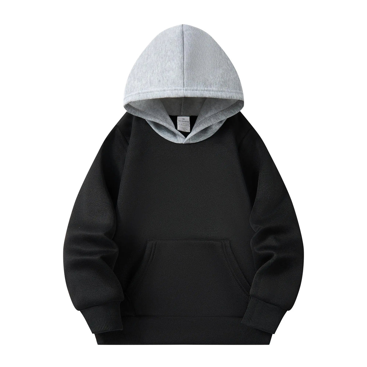Kids Color-Block Fleece Hoodie - Stretch Pullover with Kangaroo Pocket - photo 9