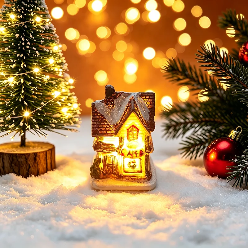 Christmas House Light Decorations For Home Ornaments Kids Xmas Gift New Year 2025 Navidad Decor Bedroom Night Light With Battery