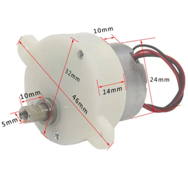 JS30-300 Robot DC 6V Mini Electric 5rpm 100rpm Gear Motor Crafts Engine Silent Micro Motor