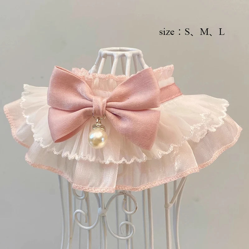 Princess Style Pet Scarf Collar - Cute Bow Tie Accessory for Cats and Dogs - photo 10