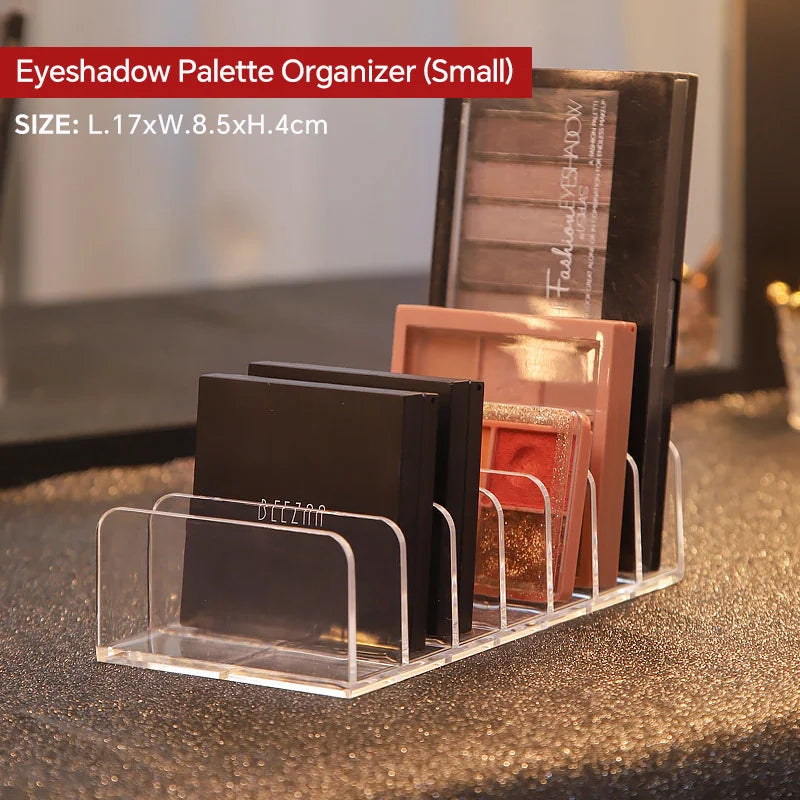 7-Compartment Makeup Organizer Desktop Eye Shadow Palette Display Box Makeup Blush Cosmetics Shelf Make up Tools Storage Holder