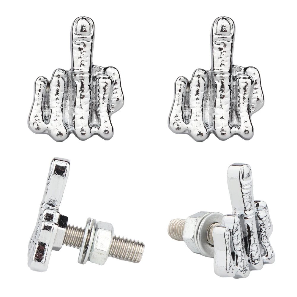 4Pcs Stainless Steel Universal License Plate Screws Kit, License Plate Fastener Kit, Finger License Plate Bolts For Car Truck