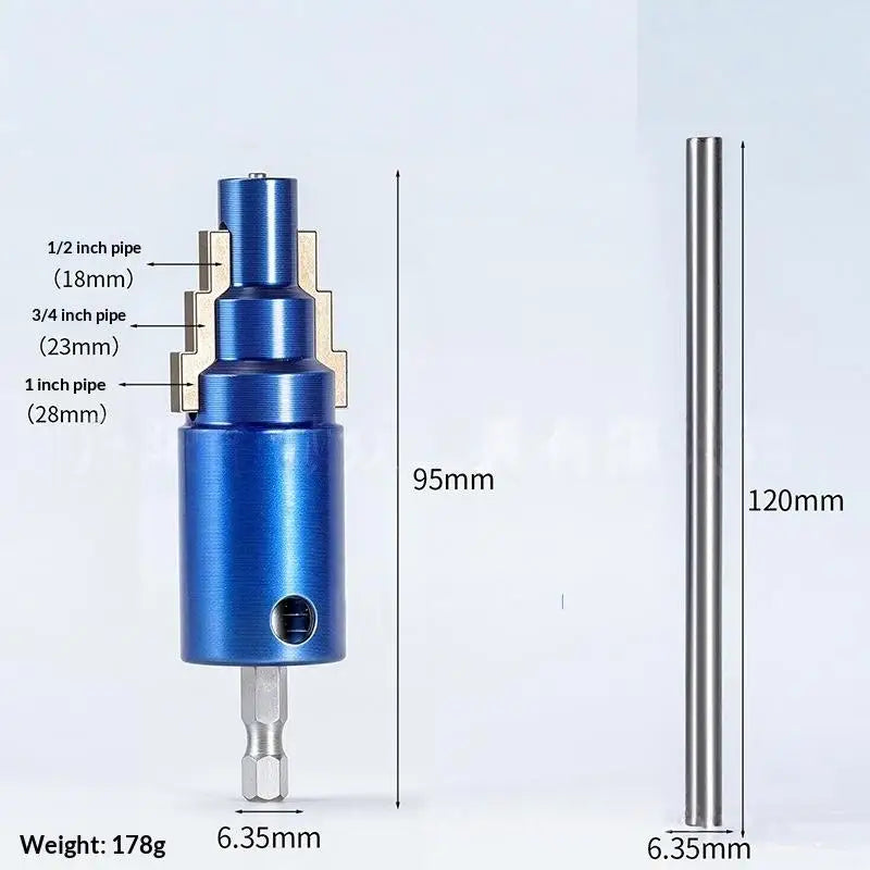 Universal 4/6 Points 1 Inch Broken Pipe Head Screw Extraction Set with Connecting Rod Faucet Angle Valve Wire Extractor Tool