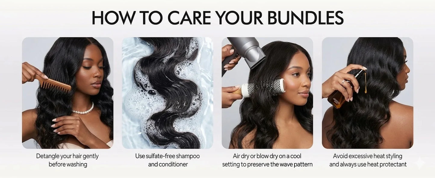 14A Body Wave Bundles Human Hair Brazilian Hair Weave Bundles Natural Black Human Hair Extensions 3 4 PCS Bundles For Women