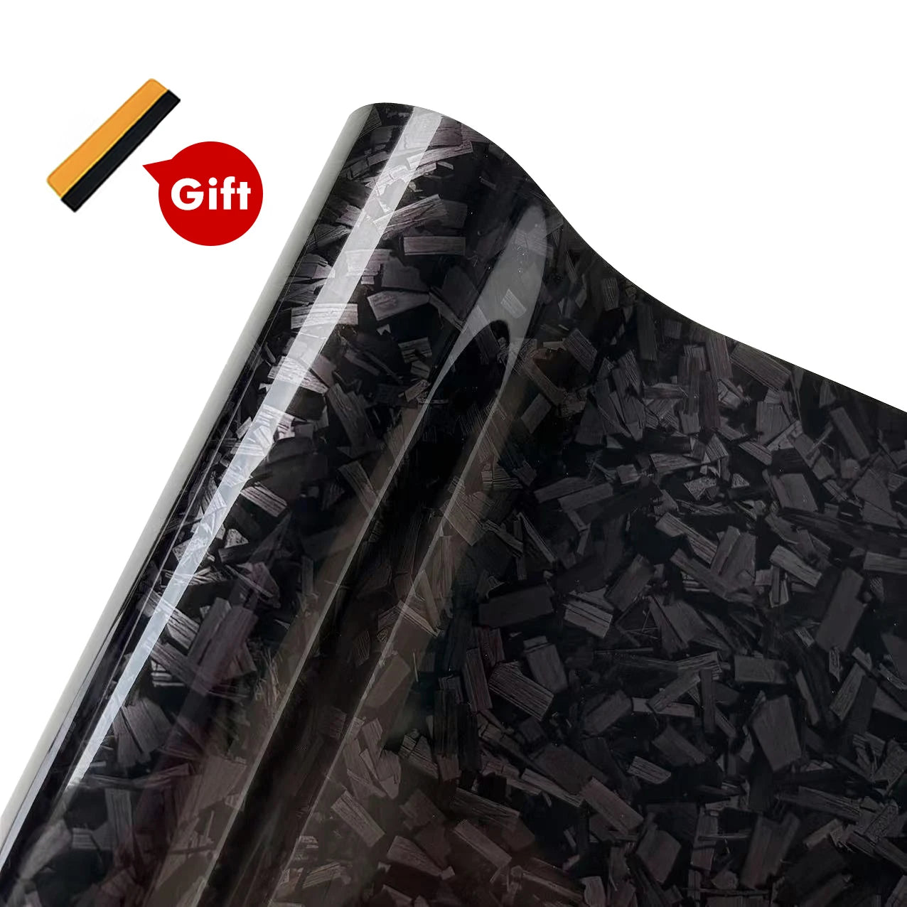 Black Forged Carbon Fiber Vinyl Wrap Cosmic Hex Diamond Ghost Auto Wrapping Film for Car & Motorcycle Interior Exterior Stickers