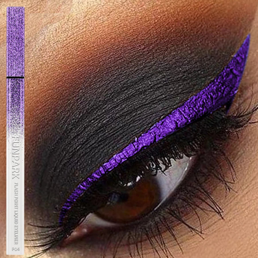 1PC New Purple Fine Liquid Eyeliner Waterproof Long Lasting Eye Pen Waterproof Quick-drying Korean Makeup Products Beauty Matte