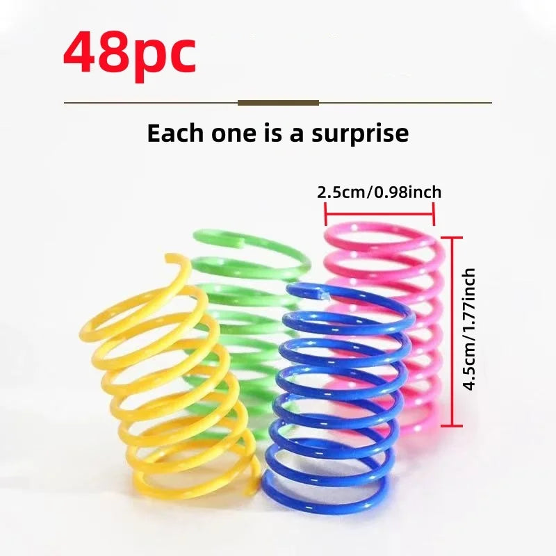 24-Piece Plastic Spiral Spring Cat Toy Set – photo 9