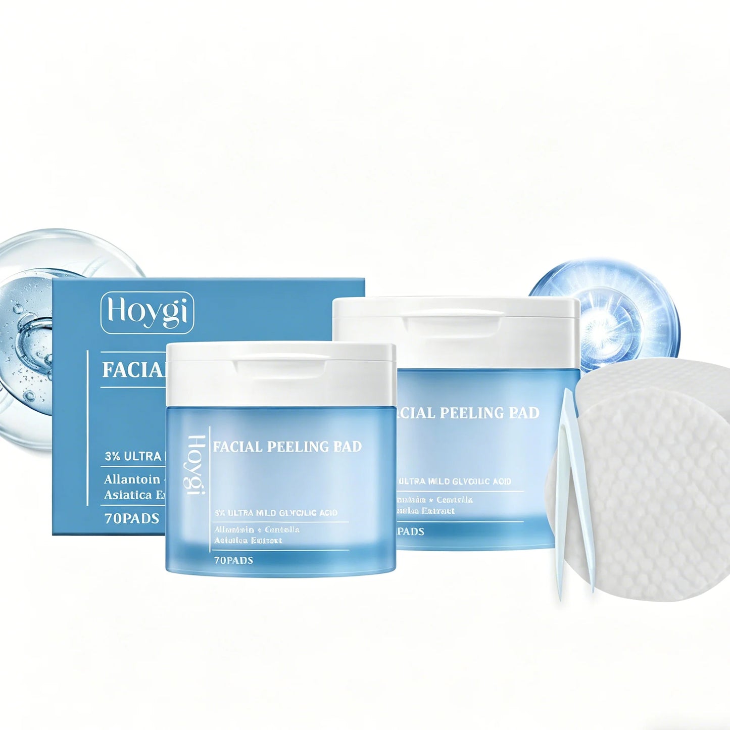 2-in-1 The Pore Eraser" Salicylic Exfoliating Pads-Double Acid Action:AHA+BHA,Clear Pores&Acne&Blackhead Terminato,Full-Body Use