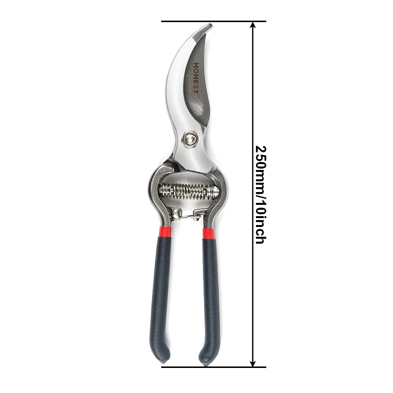 Garden Pruning Shears — High Carbon Steel Bypass Secateurs