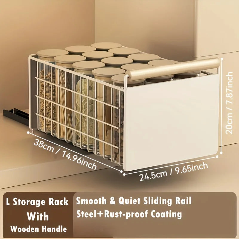 Pull-Out Kitchen Drawer Organizer - Sliding Rack for Plates and Bowls - photo 9