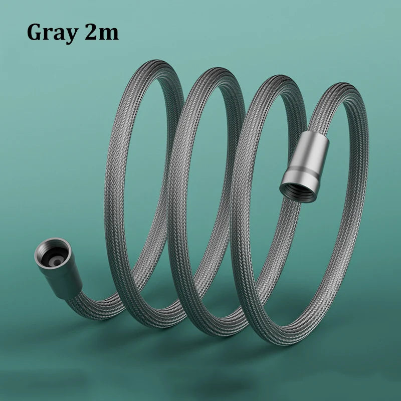 Explosion-proof Connecting Pipe Nylon Rope Braided Shower Pipe 4 Points Universal Water Pipe Hot And Cold Shower Head