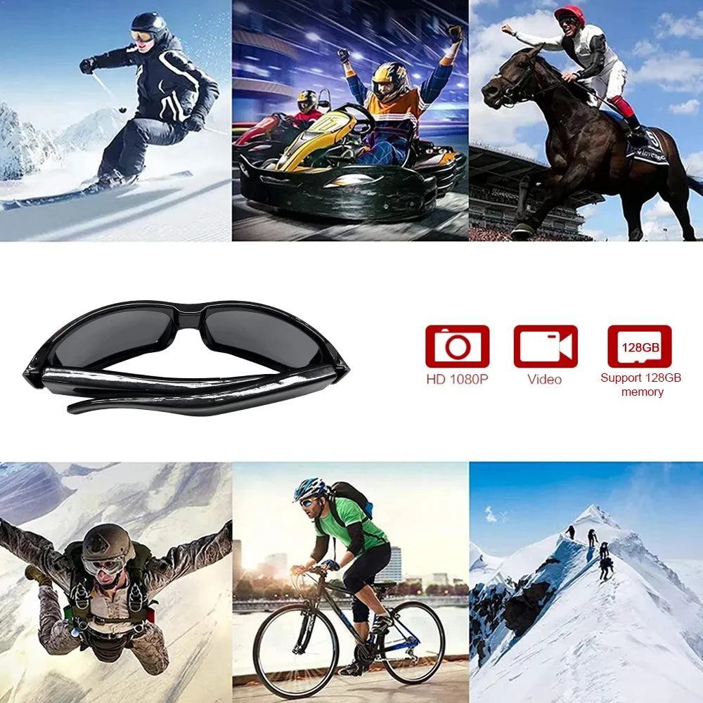Cycling Glasses Camera — 1080P Wearable Photo & Video Recorder