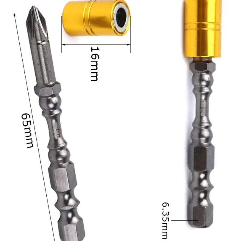 Strong Magnetic Screwdriver Bit Set 65mm Phillips Electronic Screwdriver Bits For Plasterboard Drywall Screw Driver