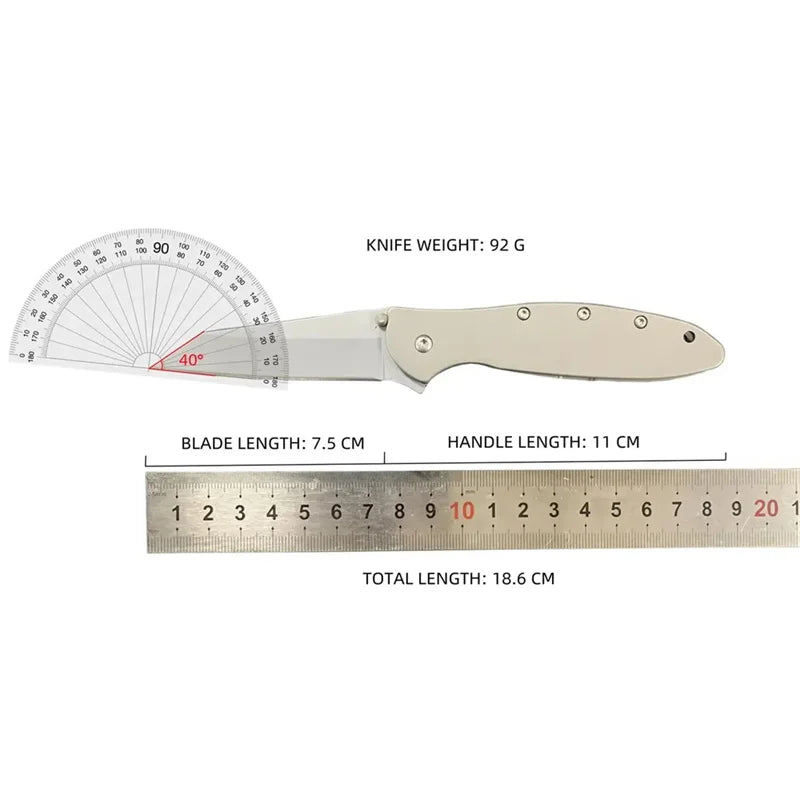 KS 1660 Knife Tanto Blade Pocket Folding Knife Outdoor EDC Multitool Camping Hunting Self-defense Tactical Hand Kniveswith Clip