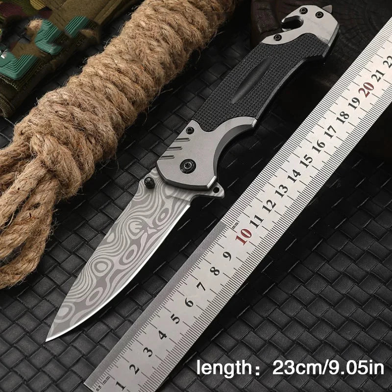 Camping Folding Knife Fruit Knife Outdoor Knife Sharp Blade Utility Knife Portable Hunting Knife Multi-function Pocket Knife