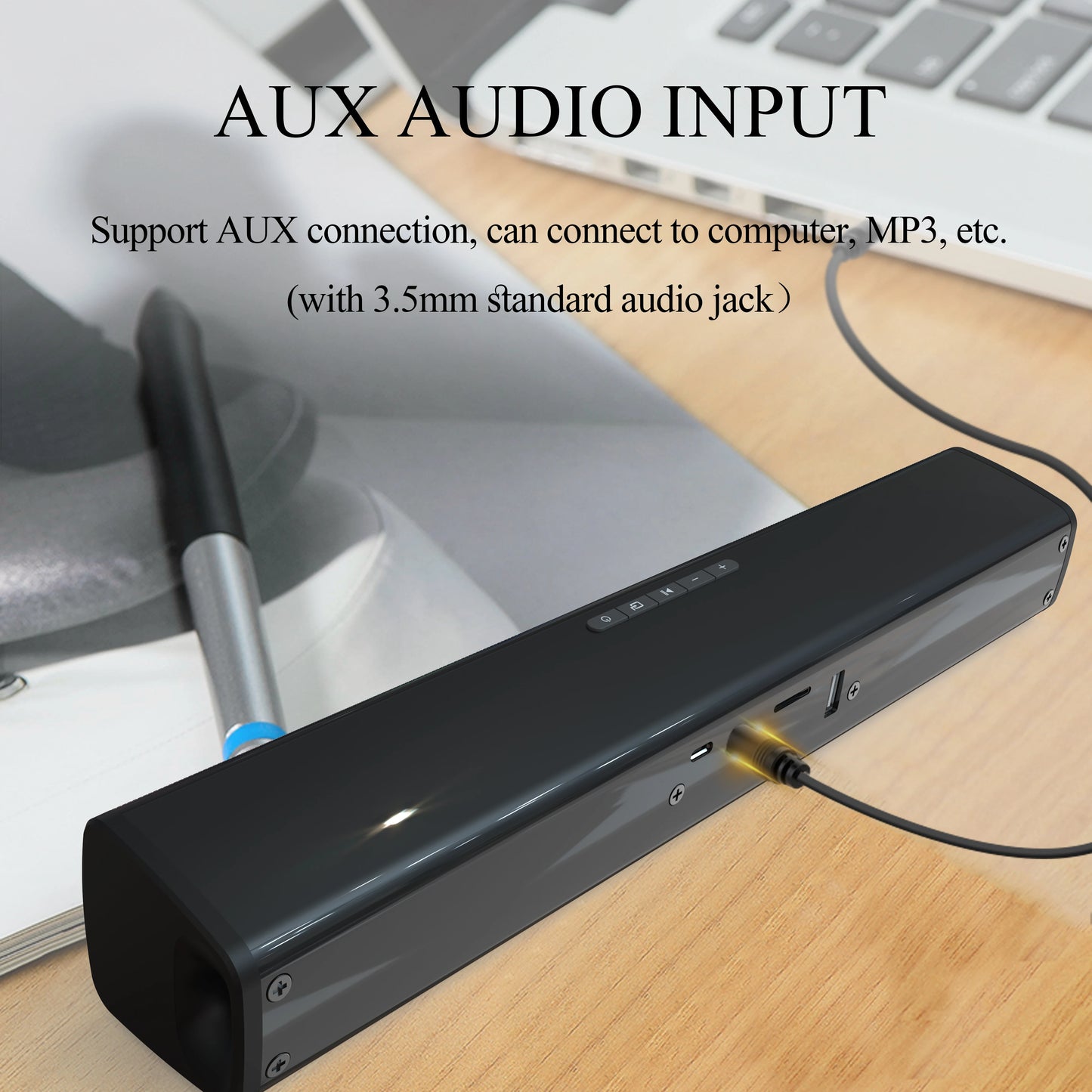 Mini Portable Soundbar For Computer TV Speakers Caixa De Som Wireless Bluetooth Stereo With Radio Remote Control Free Shopping
