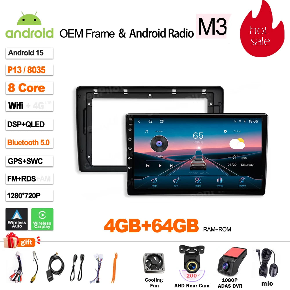 Android 16 for Car Radio Citroen Berlingo B9 Peugeot Partner 2008-2019 Multimedia Video Player 2 din Carplay Touch Screen 8 Core