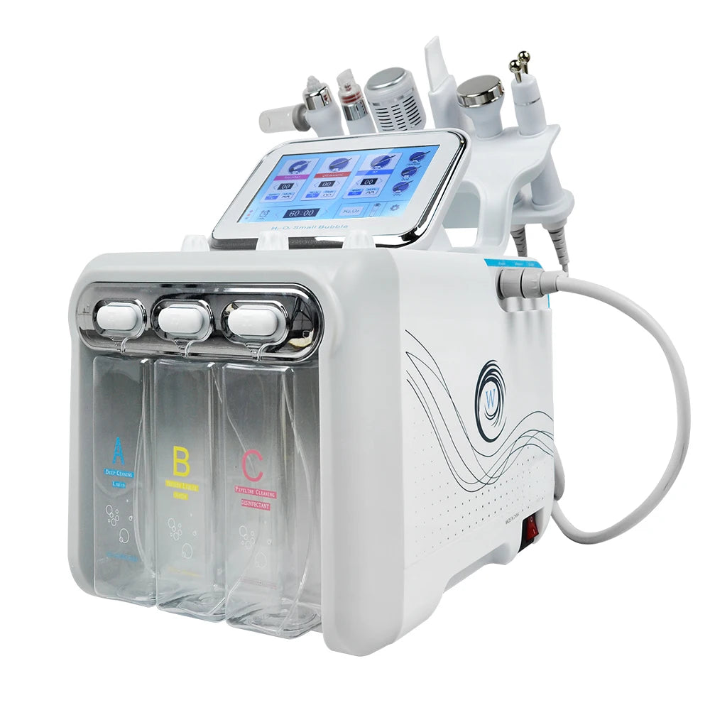 6 in 1 Hydro Microdermabrasion Aqua Peeling H2O2 Facial Machine Hydra Water Dermabrasion Peel Oxygen Jet Beauty Equipment