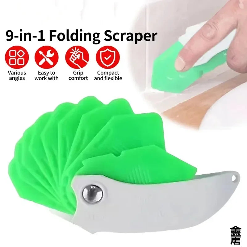 Household 9 in 1 Silicone Caulking Tool Sealant Spreading Professional Tile Window Grout Edge Removal Joint Sealant Spatula
