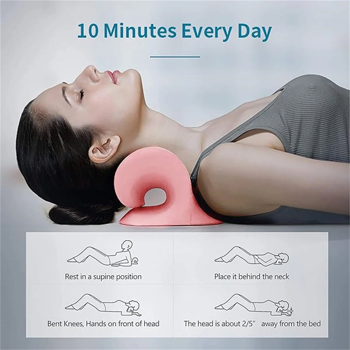 C-Shaped Neck & Shoulder Relaxer Pillow – Soothing Support for Tired Neck Muscles