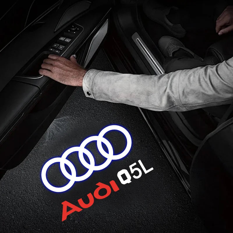Audi LED Door Welcome Light – Car Door Emblem Lamp for Q3 Q5 Q7 S3 S4 S5 S6 S7 A4 A5 A6 A7 A8
