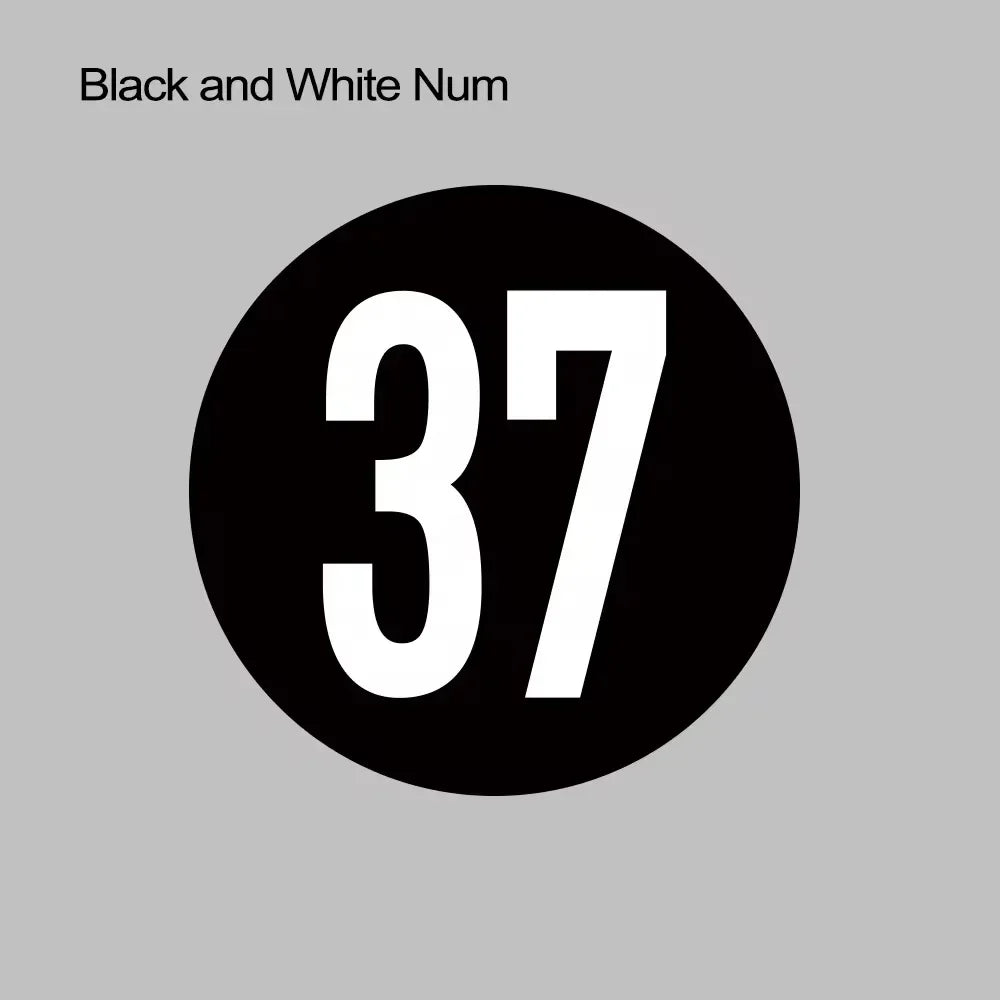Car Door Side Number 37 Racing Decal – Compatible with MINI Cooper Countryman, Clubman, F55 F56 F60 R55 R56 R60 R61