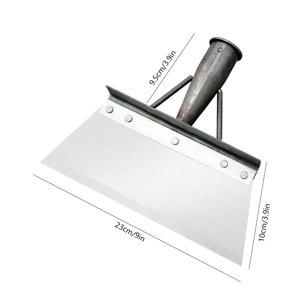 30cm Metal Weed Cleaning Shovel – Sharpened Steel De-Icing & Soil Scraping Garden Tool