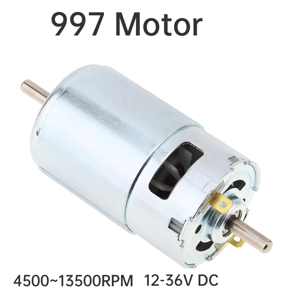 997 DC Motor 12V-36V 3000-18000RPM Large Torque Micro Motor Double Ball Bearing for DIY Power Tool Toys Drill Saw Grinder Lathe