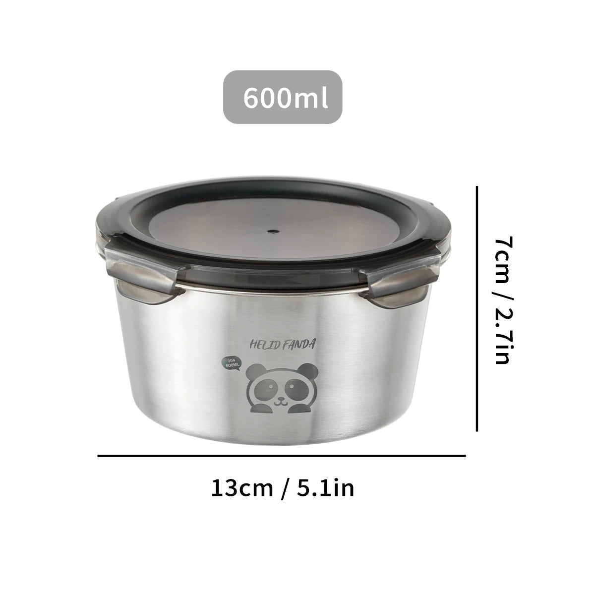 WORTHBUY 304 Stainless Steel Sealed Food Container Stackable Fridge Fruit Vegetable Meat Fresh-keeping Box Microwave&Oven Safe